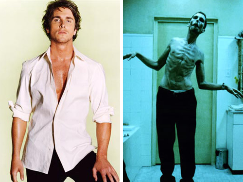 Christian Bale Before & After The Machinist
