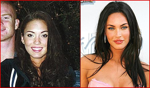 megan fox before plastic surgery and after